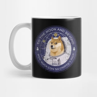 Dogecoin To the Moon (Badge) Mug